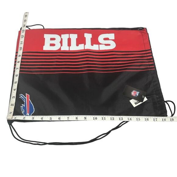 Buffalo Bills NFL Team Stripe Drawstring Sports Bag - Picture 5 of 10